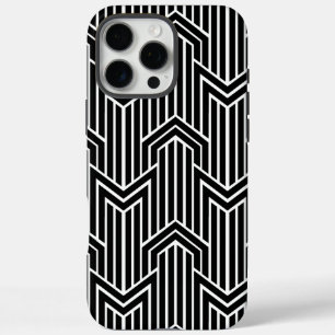 Retro Art Deco Chevron Triangle Seamless Pattern iPhone 16 Pro Max Case