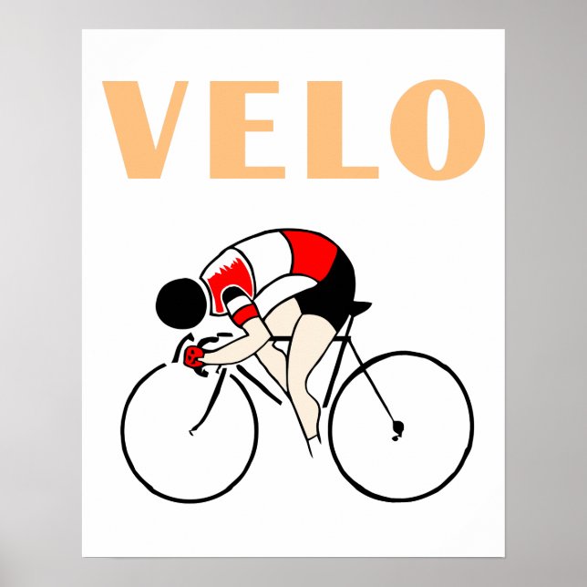 Retro art deco design cycling velo (2) poster (Front)