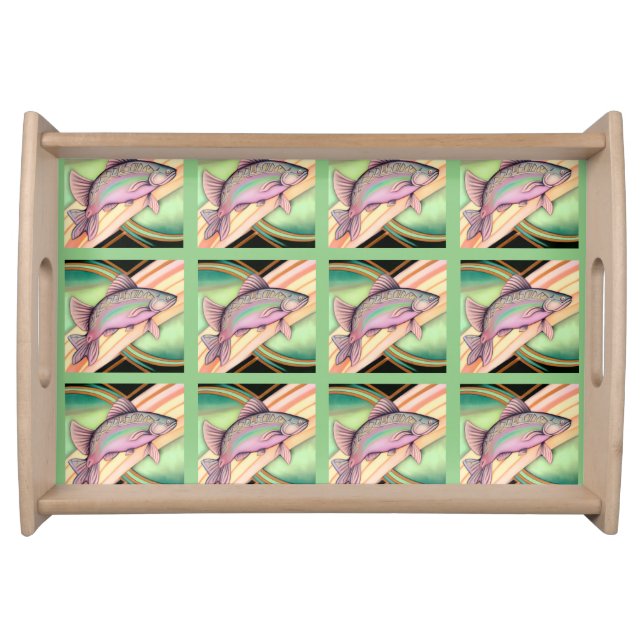Retro Art Deco Fish Serving Tray (Front)