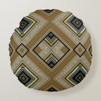 Retro Art Deco Glam Round Pillow