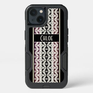 Retro Art Deco Inspired Design w/ Your Name iPhone 13 Case