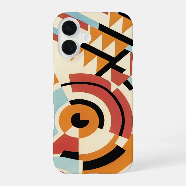 Retro Art Deco Jazz, Geometric Shapes Patterns Iphone Case (Back)