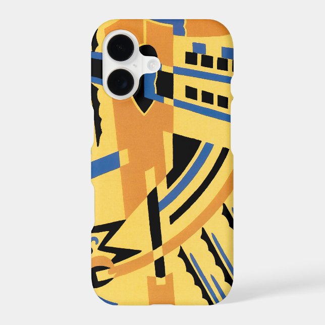 Retro Art Deco Jazz Geometric Shapes Patterns Iphone Case (Back)