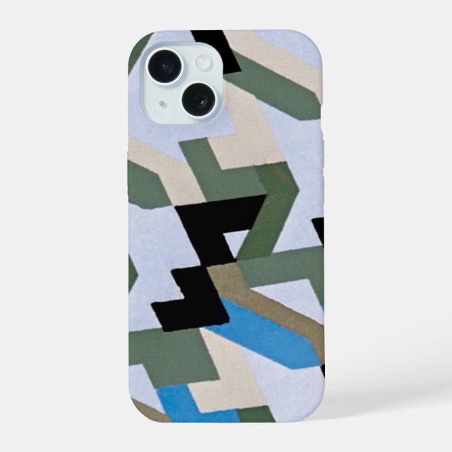 Retro Art Deco Jazz Geometric Zig Zag Pattern Iphone Case (Back)