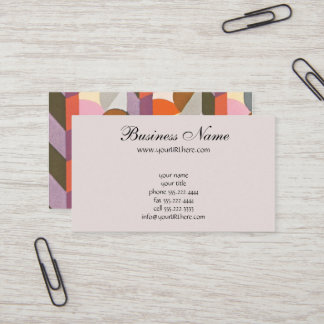 Retro Art Deco Jazz Pastel Colors Shapes Patterns Business Card