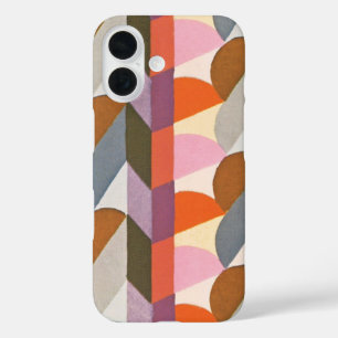 Retro Art Deco Jazz Pastel Colors Shapes Patterns iPhone 16 Case