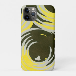 Retro Art Deco Jazz Vintage Circles Swirls Pattern iPhone 11 Pro Case