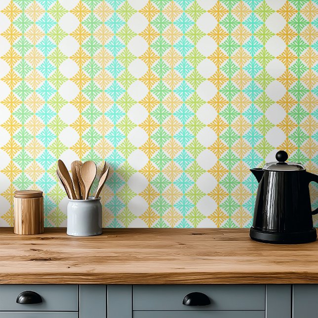 Retro art deco summer citrus punch pattern ceramic tile (Creator Uploaded)