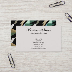 Retro Art Deco Vintage Diamond Triangle Patterns Business Card