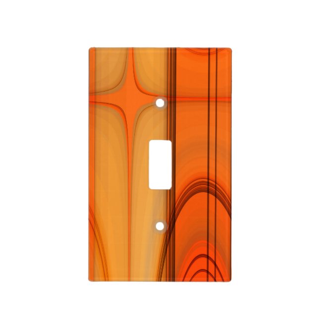 retro art orange by Tutti Light Switch Cover (Front)