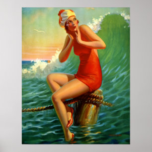 Retro Art Print, "Sitting Pretty" Eggleston Poster