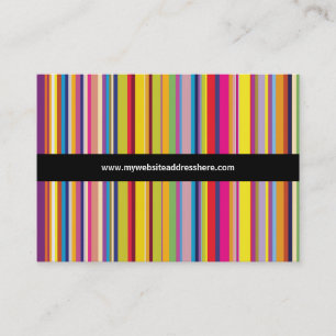 Retro art Striped Chubby Website Business Card