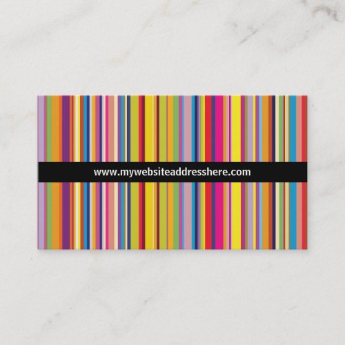 Retro art Striped Skinny Website Business Card