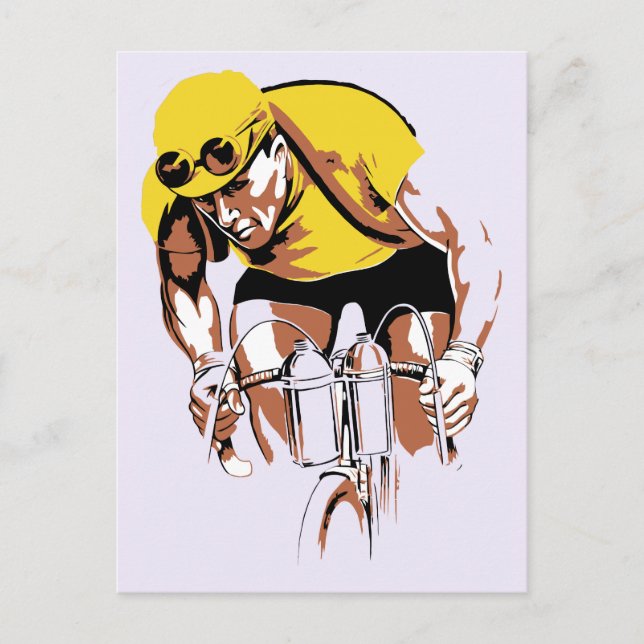 Retro art the cycling champ postcard (Front)