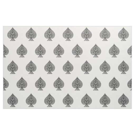 Retro Artistic Poker Ace Of Spades Fabric