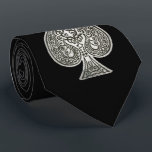 Retro Artistic Poker Ace Of Spades Personalized Neck Tie<br><div class="desc">For your cool poker lovers or anyone who are going for a gothic, punk or rockabilly look. Personalize it with recipient's name/any text or click the "Customize It" button to go to the design tool where you can add text, change the background color, font, text size, text color, text positioning...</div>