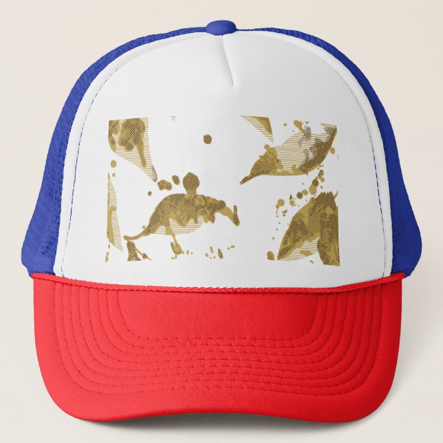 Retro Artistic Streetwear Trucker Hat (Front)