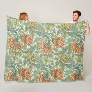 Retro artwork floral Trendy pattern for mama Fleece Blanket