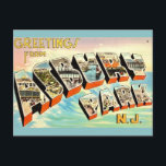 Retro Asbury Park NJ Postcard<br><div class="desc">Wonderful vintage,  retro postcard greeting from Asbury Park,  New Jersey repurposed!</div>