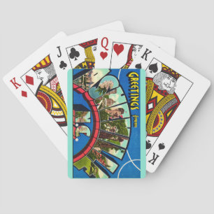 Retro Asheville NC Playing Cards