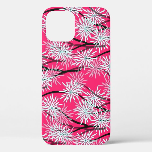 Retro Asian Floral Wallpaper. Case-Mate iPhone Case (Back)