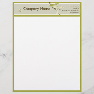 Retro Asian-Inspired Simplicity Letterhead