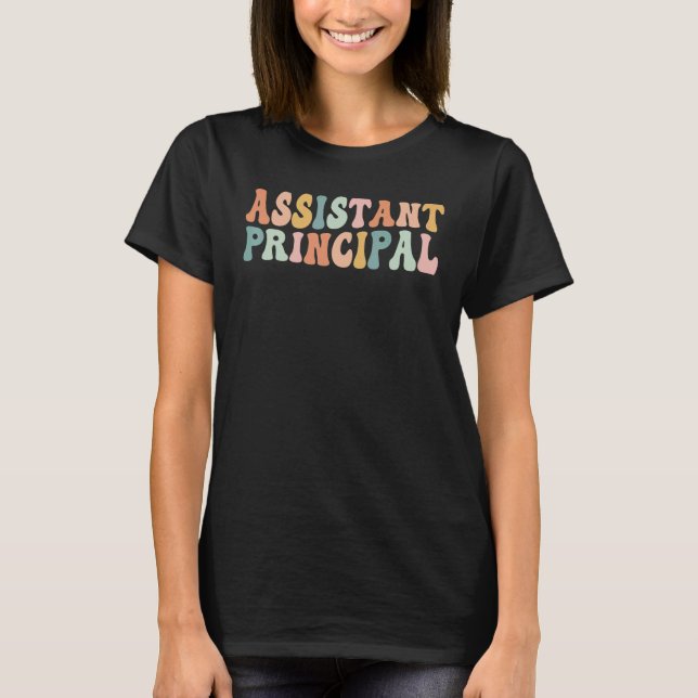 Retro Assistant Principal  School Job Worker women T-Shirt (Front)