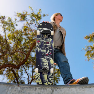 Retro Astronaut Street Skateboard