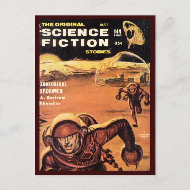 Retro Astronauts in Danger Postcard (Front)