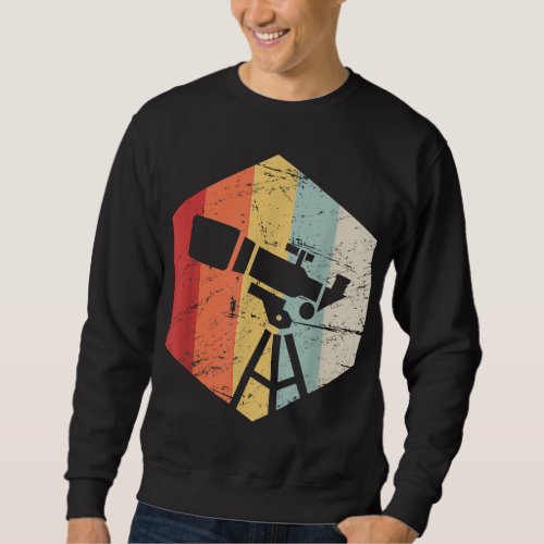 Retro Astronomy Telescope Sweatshirt
