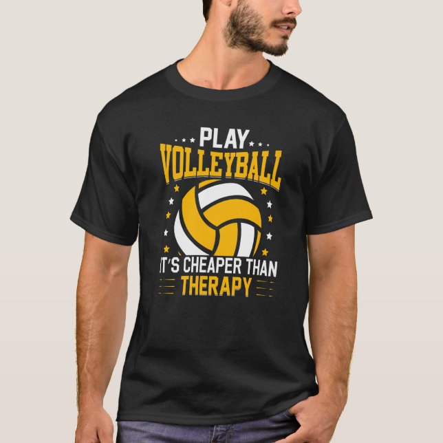 Retro Athletic Volleyball Team Sport Net Spike  4 T-Shirt (Front)