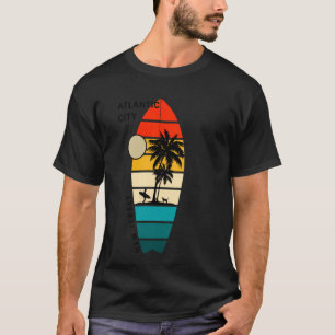 Retro Atlantic City New Jersey Surfboarders Surfer T-Shirt