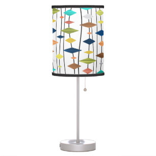 Retro Atomic Age Art Diamonds 1 Table Lamp