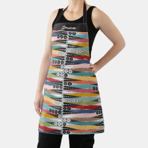 Retro Atomic Age Backgammon Apron