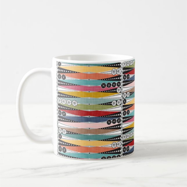 Retro Atomic Age Backgammon  Coffee Mug (Left)