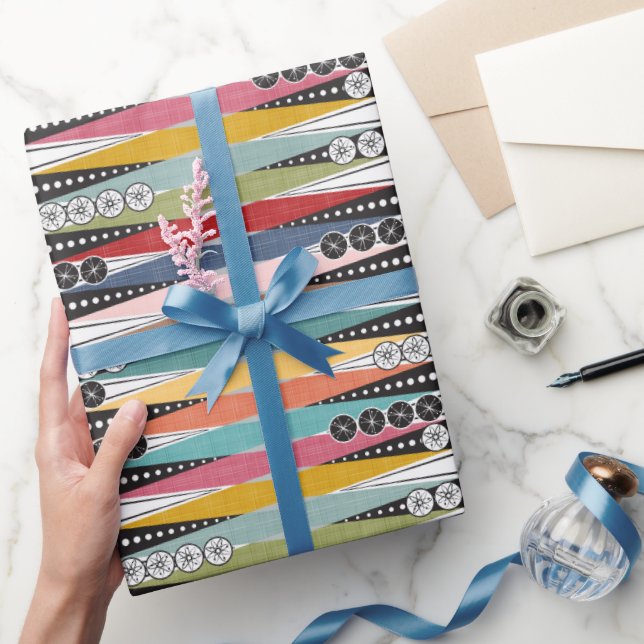 Retro Atomic Age Backgammon  Wrapping Paper (Gifting)