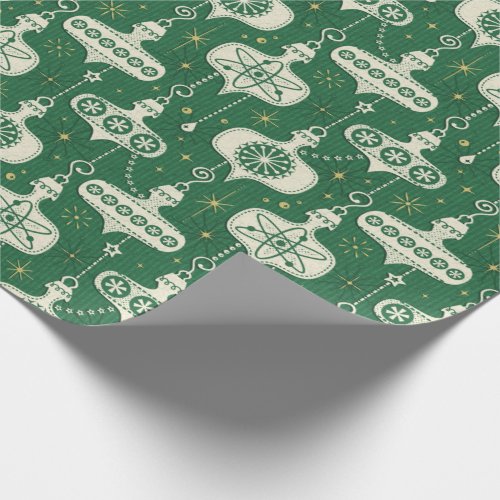 Retro Atomic Age Christmas Ornaments studioxtine Wrapping Paper