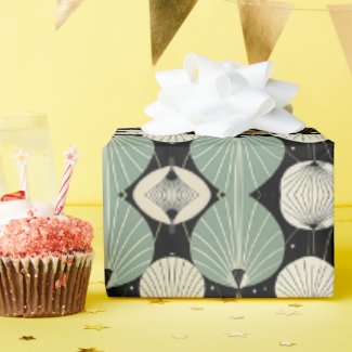 Retro Atomic Age Geometric Modern Pattern 