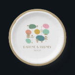 Retro Atomic Age Mid Century Modern Custom Wedding Paper Plates<br><div class="desc">Retro Atomic Age Mid Century Modern Custom Wedding Paper Plates</div>