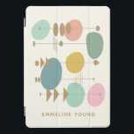 Retro Atomic Age Mid Mod Geometric Personalized<br><div class="desc">A retro atomic space age design in fun colors and a 1950s mid century modern style. Personalize it with your name. Great gift idea.</div>