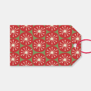 Retro Atomic Age Midcentury Christmas Dots Gift Tags