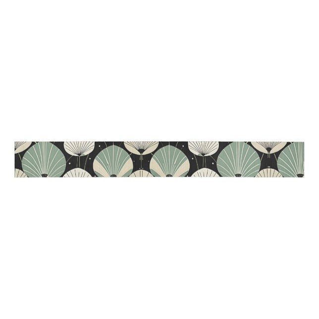 Retro Atomic Age Minimal Modern Pattern  Grosgrain Ribbon (Front)
