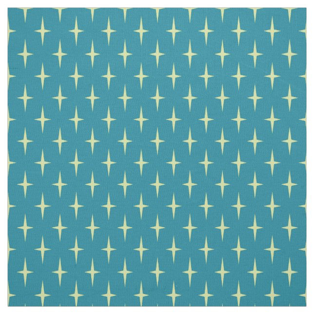 Retro Atomic Age Star Pattern Fabric (Swatch)