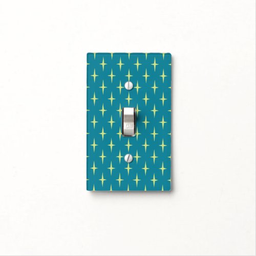 Retro Atomic Age Star Pattern Light Switch Cover