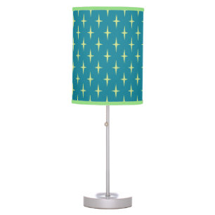Retro Atomic Age Star Pattern Table Lamp