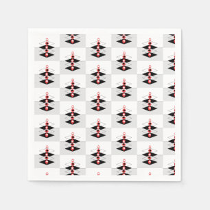 Retro Atomic Art Baubles & Planes Napkins