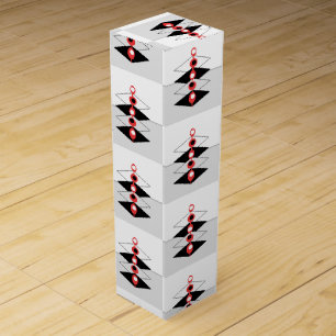 Retro Atomic Art Baubles & Planes Wine Box