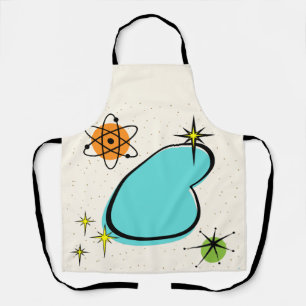 Retro Atomic Boomerang All-Over Print Apron