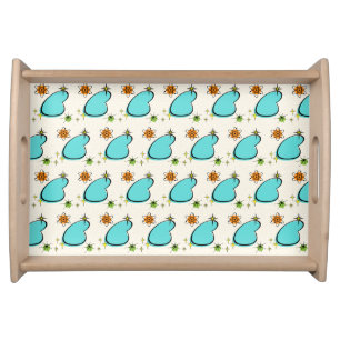 Retro Atomic Boomerang and Starbursts serving tray