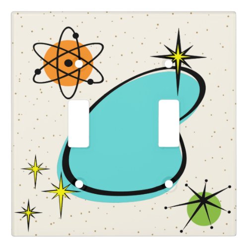 Retro Atomic Boomerang Light Switch Cover